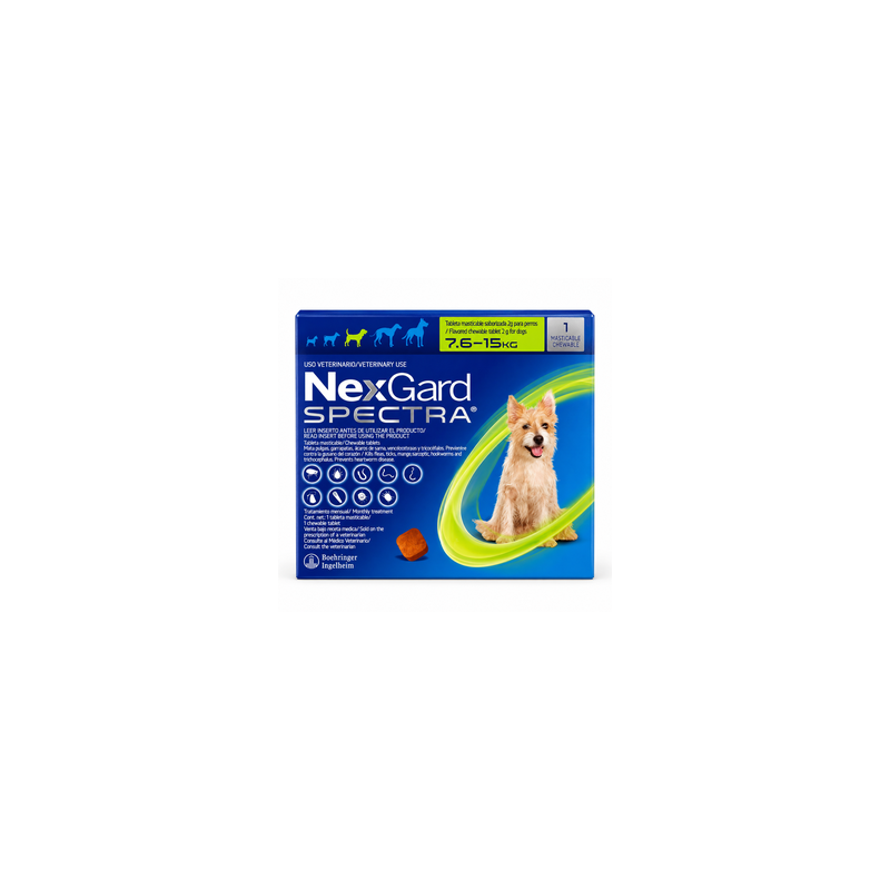 Nexgard Spectra 7.6 - 15 kg.