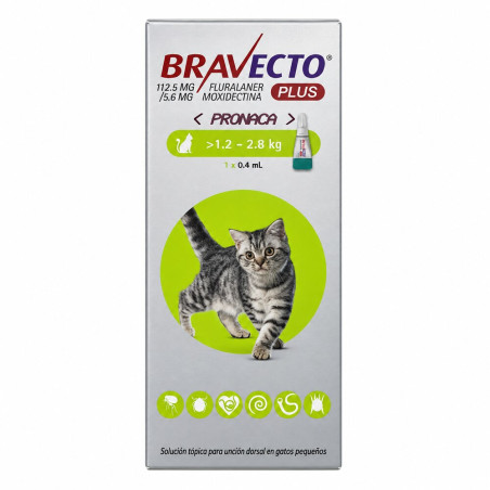 Bravecto Gatos de 1.2 a 2.8 kg (112.5mg)