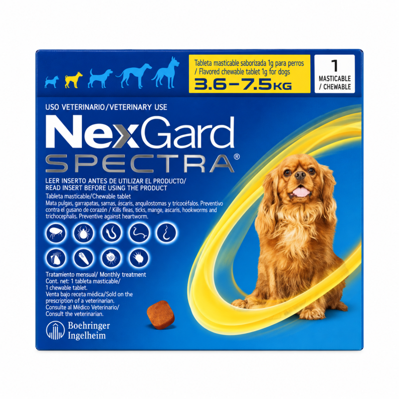 NexGard Spectra 3.6 - 7.5 kg.