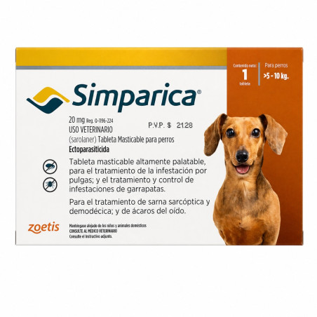 Simparica Perros de 5 a 10 kg.